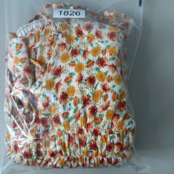 Torrid Babydoll Top 2X Floral Crinkle Gauze Lace up Back - Picture 11 of 11